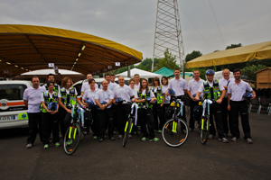 Il gruppo dei militi del BiciSoccorso della Croce Bianca di
Brescia